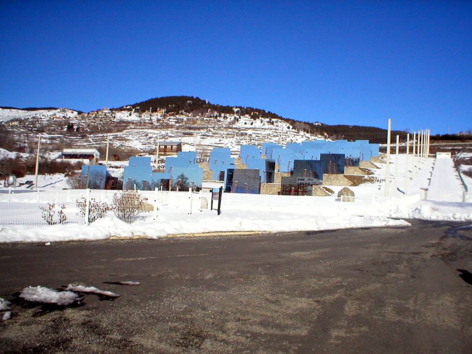 Odeillo solar furnace. Photo Copyright Robin Whiting